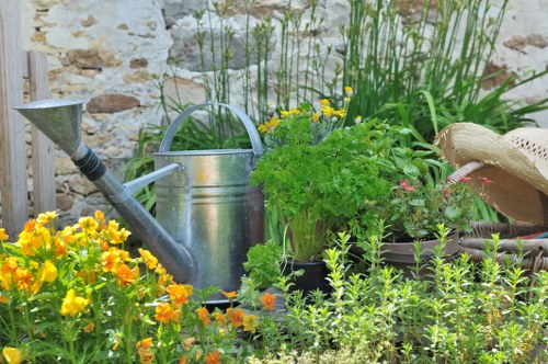 Accessible gardening tools arranged for easy reach